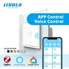 Умный настенный сенсорный выключатель Livolo Zigbee, европейского стандарта, Wi-Fi, управление через приложение, Поддержка Google Home, Alexa, Echo Control