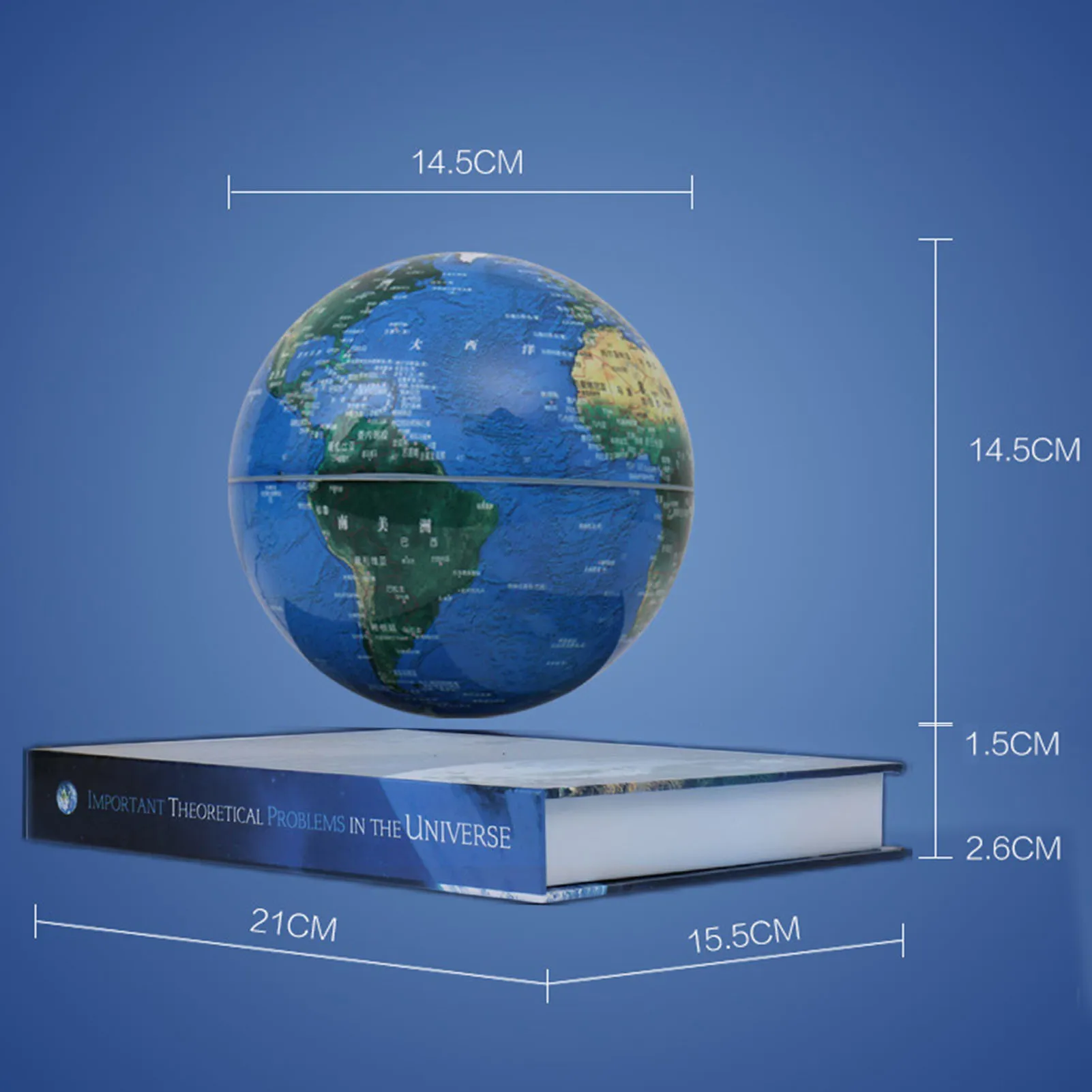 

6 Inch Creative Led Night Magnetic Levitation Floating Globe World Map The Best Home Desktop Decor Christmas Anniversary Gift