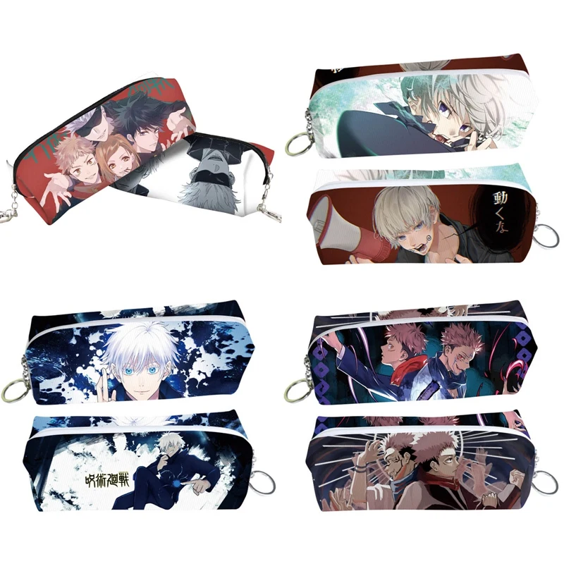 

jujutsu kaisen animation peripheral student stationery pencil bag double-sided cartoon printing zipper bag