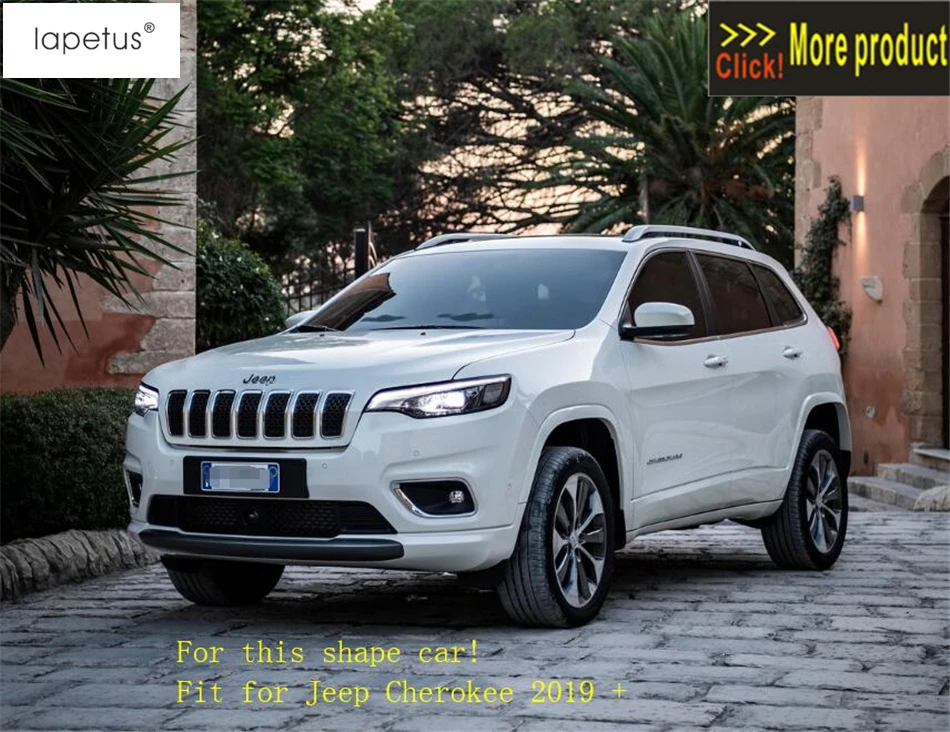 Lapetus аксессуары для Jeep Cherokee ABS автомобильное заднее крыло Противотуманные фары лампы фары для входа в свет рамка литья крышка комплект отделка ярко-красный вид