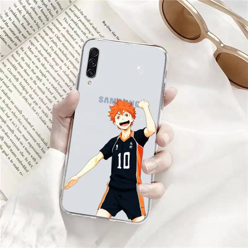 

Anime volleyball boy cut Phone Cases Transparent Clear For Samsung Galaxy A71 A21s S8 S9 S10 plus note 20 ultra