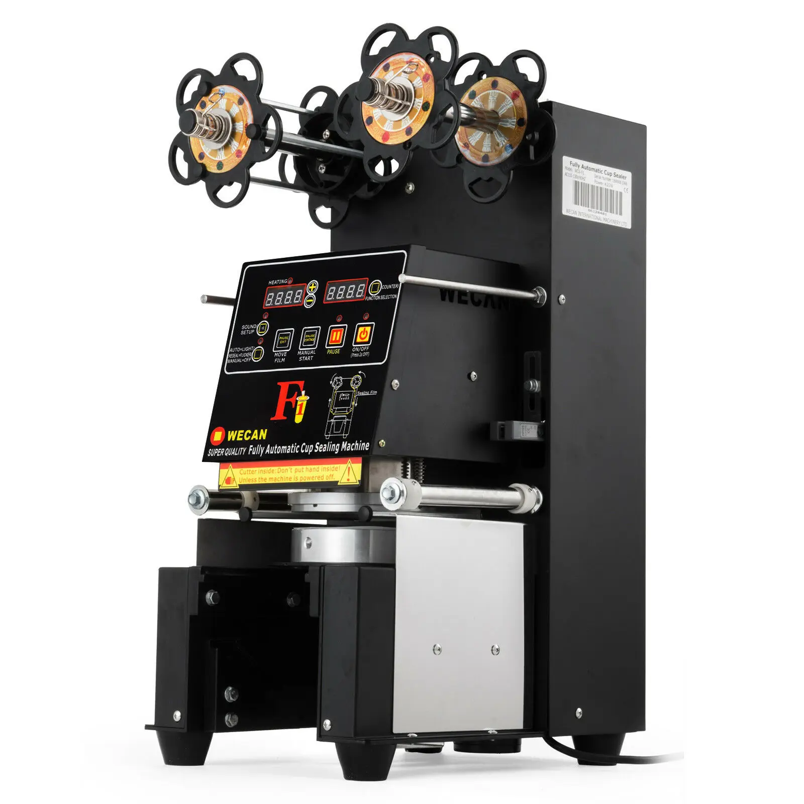 

Electric Fully-automatic Bubble Tea Cup Sealing Machine 420W 500-650 Cups/Hr
