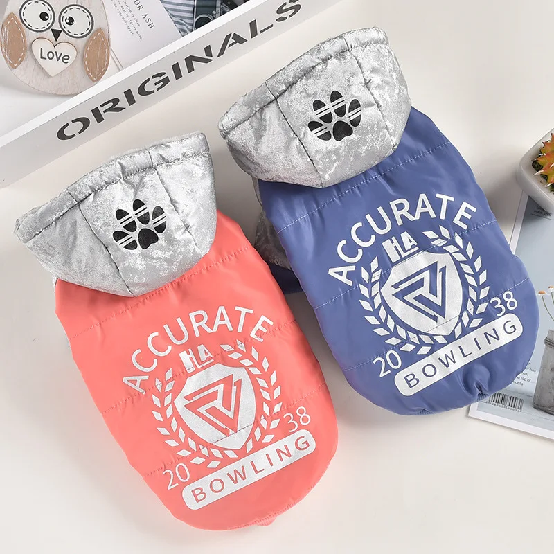 Теплая одежда для собак пальто куртка осенне-зимняя Толстовка толстая мопса