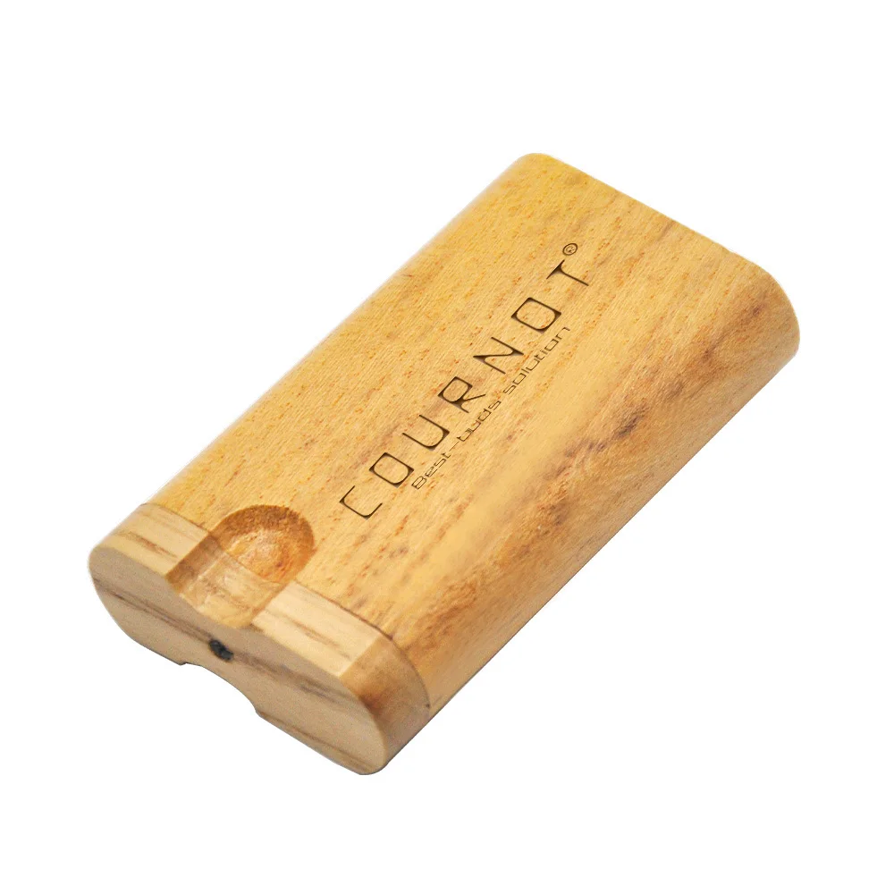 COURNOT Wood Dugout Digger One Hitter Pipe из натурального дерева коробка для хранения с