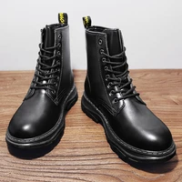 martin boots men british style autumn and winter new mens tooling boots trend lace up motorcycle boots men
