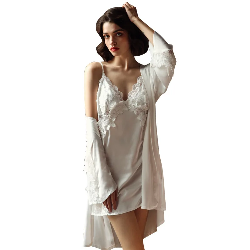 Весна и лето новая женская тонкая Сексуальная кружевная шелковая юбка Ночная