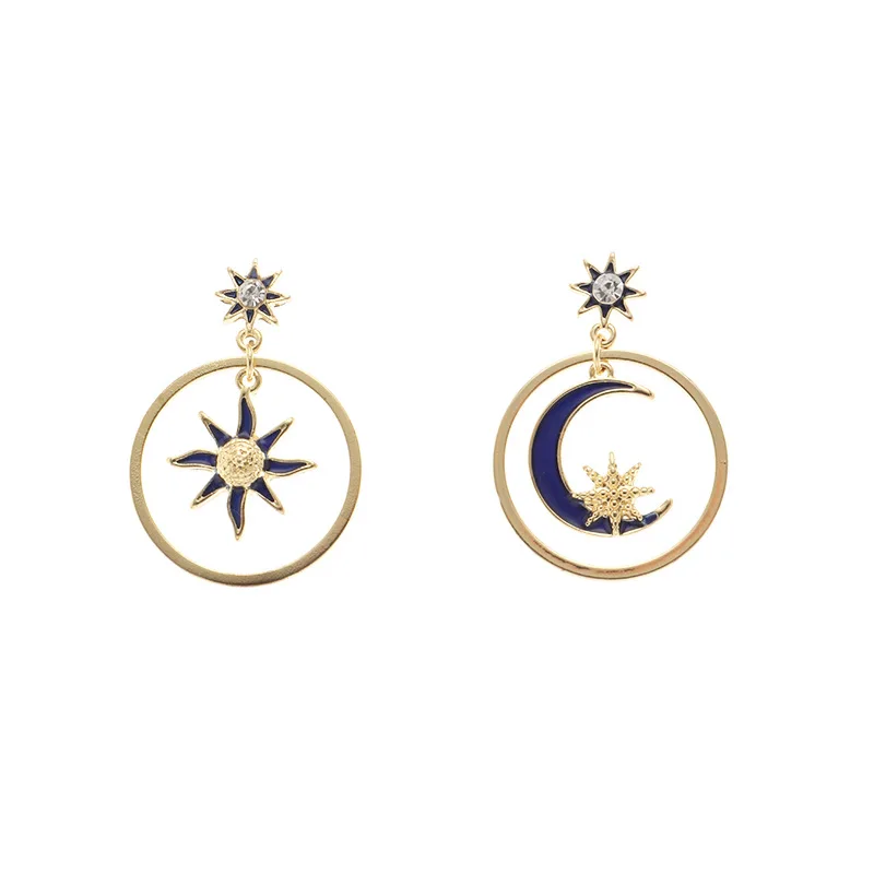 

Dominated new 2020 contracted asymmetric Star fashion Drop earrings Delicate joker Moon style Women earrings Jewelry
