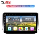 Автомобильный мультимедийный проигрыватель с GPS, 2 Гб ОЗУ, 10,1 дюйма, Android 10, для Peugeot 2008, 208 серии, 2014-2018