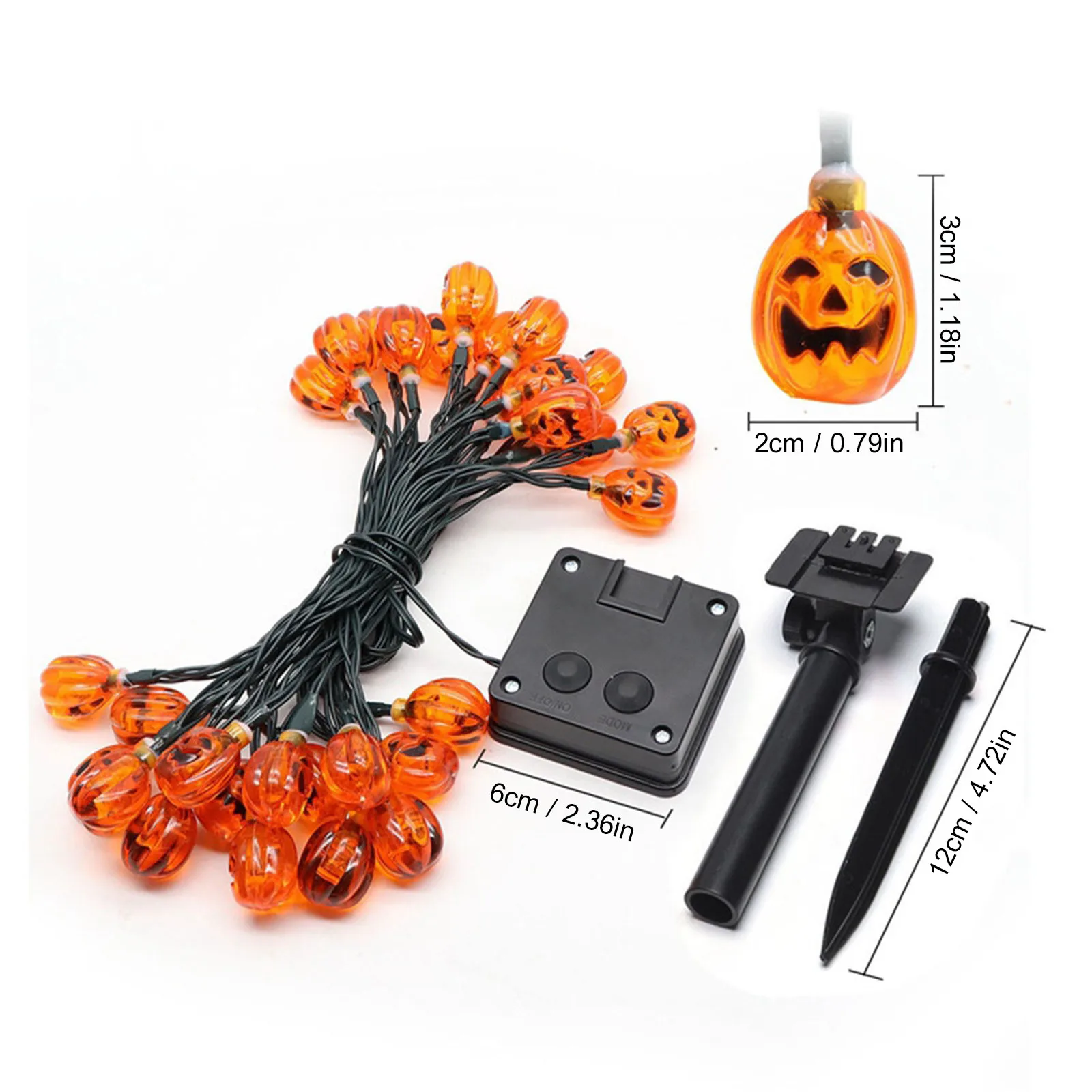 

Halloween Solar Lights String Pumpkin Lantern String Modeling Props Decorative Lights Garden Yard Lawn Bar Halloween Decor Light