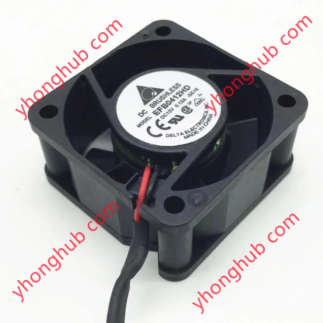 Двухпроводный Вентилятор охлаждения сервера Delta Electronics EFB0412HD F00 DC 12 В 0.12A 40x40x20 мм