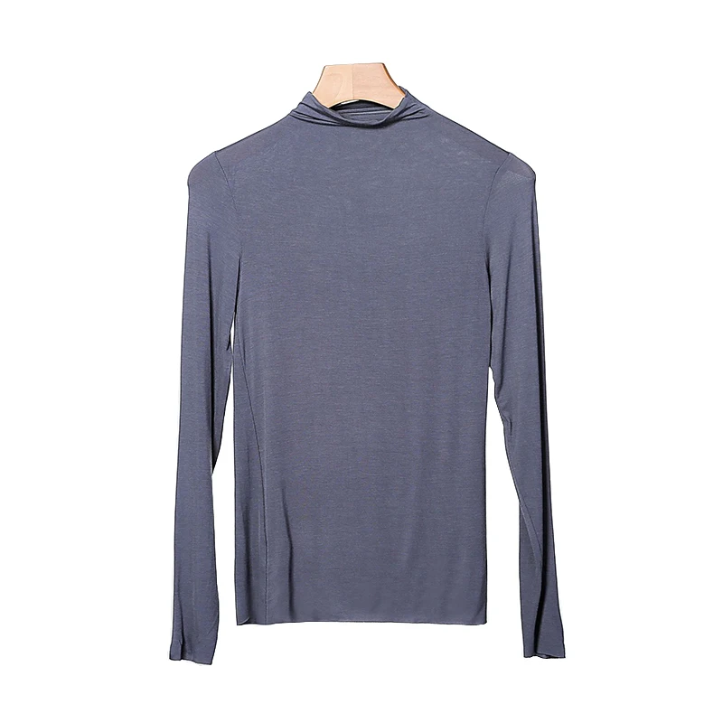 женщины капитал футболка Высокая эластичность бесшовный женская водолазка