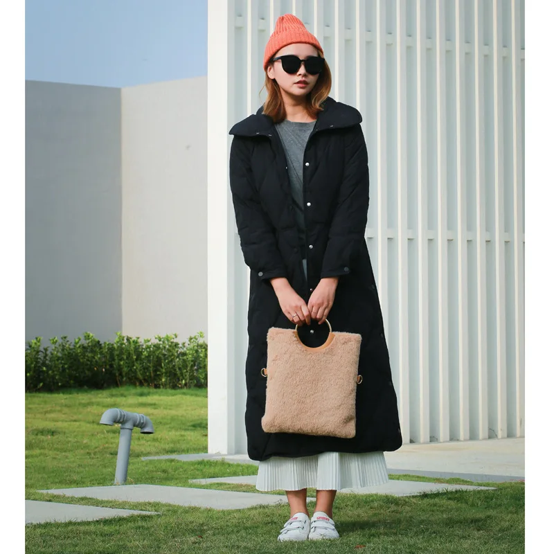 Пальто женская одежда зима 2021 Корейская Повседневная теплая длинная куртка на