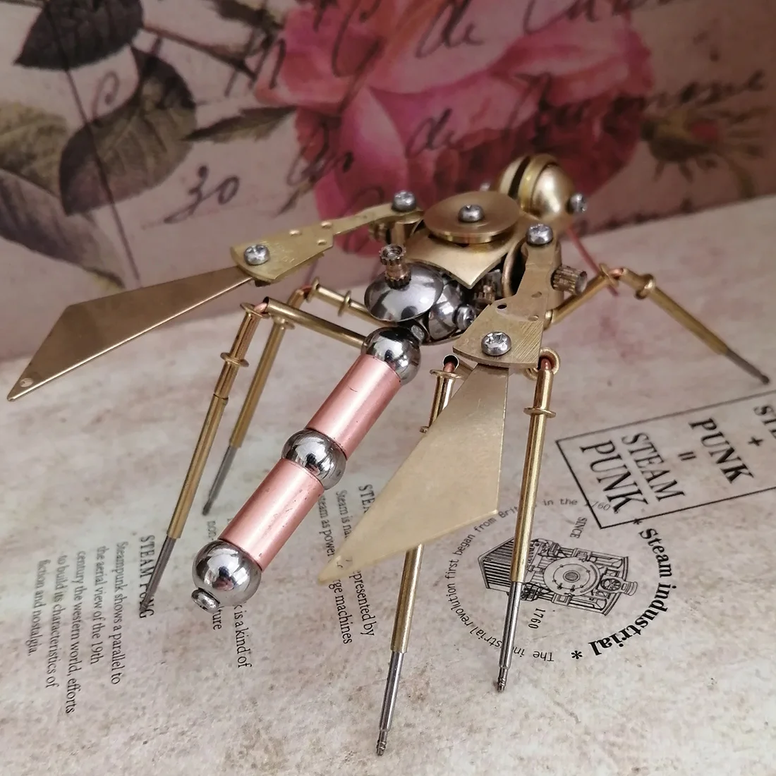 Металлическая Модель-пазл украшения механические ремесла в виде насекомых