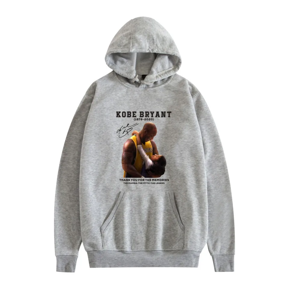 Толстовка Брайант Кобе баскетбольная памятная с длинным рукавом Мужская Черная
