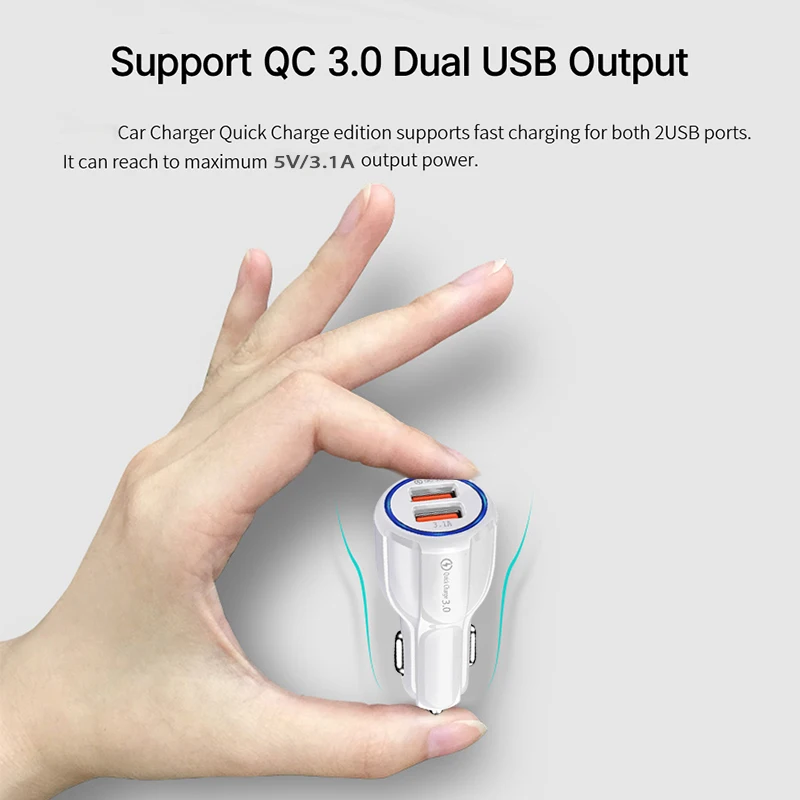 Быстрое зарядное устройство 5V 3.1A 3 0 2 Порты и разъёмы зарядных порта USB для