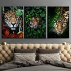 Плакаты на стену с изображением животных тигра Ягуара, Картина на холсте, принты для гостиной, фотографии на домашней стене, украшение дома Куадрос