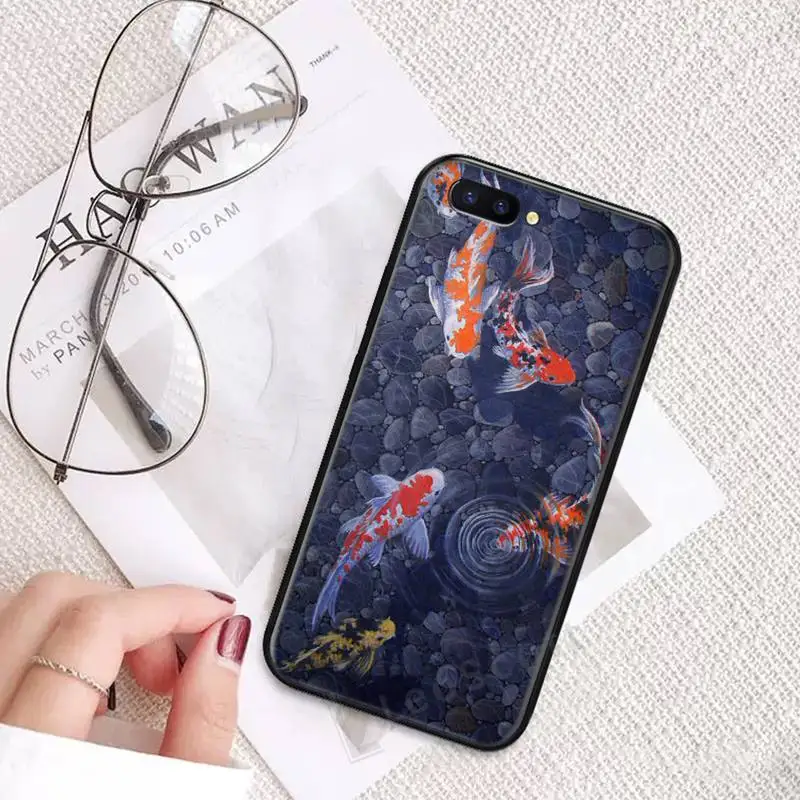 

Chinese Koi Fishes Phone Case For OPPO R9 R11 R15 R17 RENO Realme S PLUS Normal 2z 3 5 C2 pro