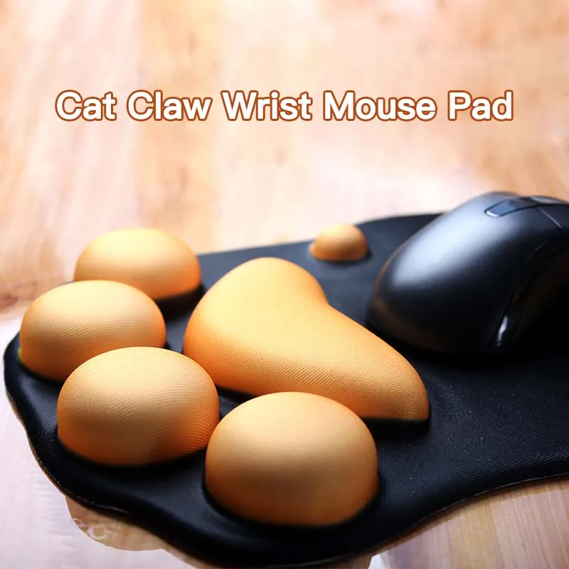 

3D Cute Mouse Pad Soft Cat Paw Mouse Pads Wrist Rest Support Comfort Silicon Memory Foam Gaming Ergonomic Mouse Mat