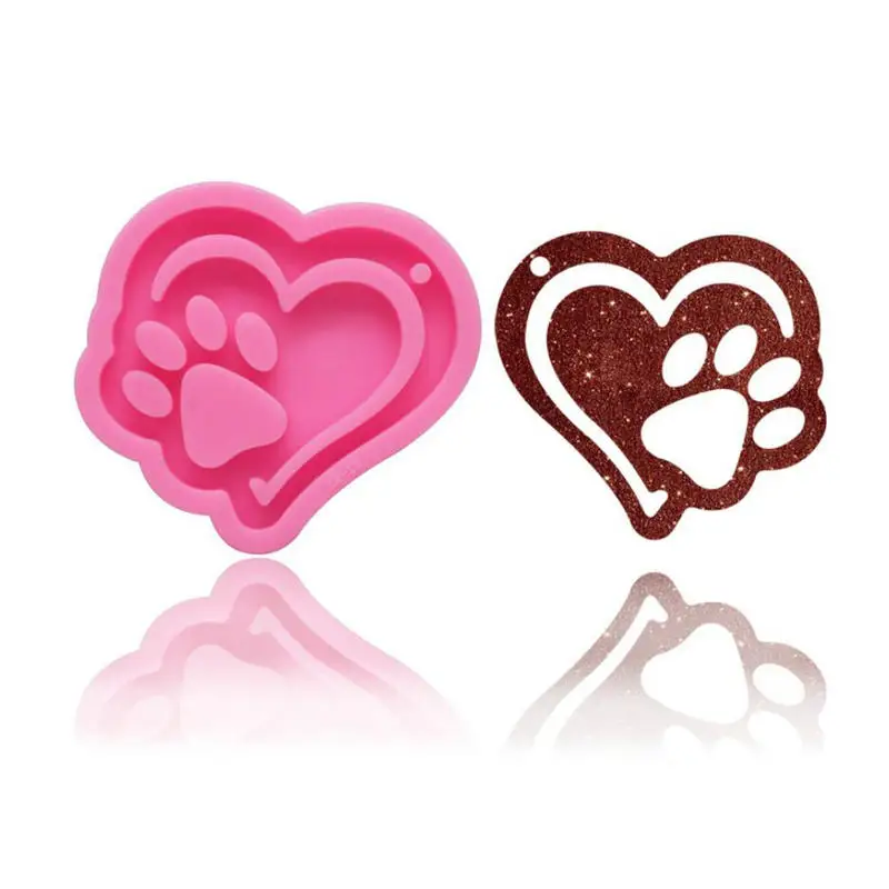 Подвески в форме сердца силиконовые формы сделай сам брелки из эпоксидной смолы