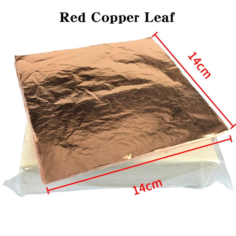 100 листов 14х14 см настоящая медная листовая фольга Красный медный лист роскошный |