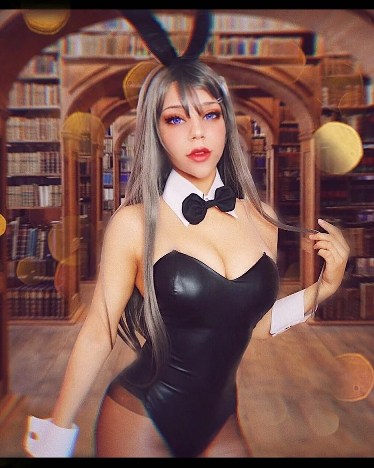 

ROLECOS Anime Sakurajima Mai Cosplay Costume Halloween Women Black Sexy Jumpsuit Rascal Does Not Dream of Bunny Girl Senpai Cos
