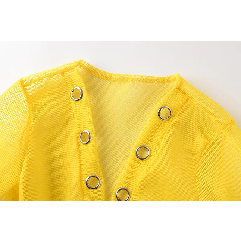 Женская желтая блузка топы Прозрачная Сексуальная Блузка с баской и поясом