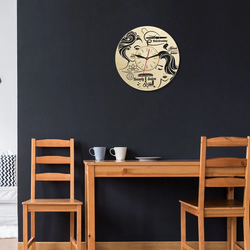 Женский парикмахерский салон настенные часы деревенский домашний декор
