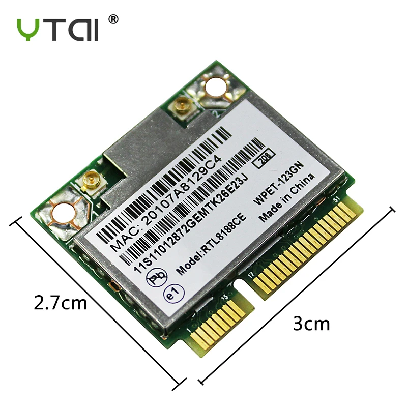 RealTek RTL8188CE ноутбук PCI Express wifi карта беспроводной WLAN wifi адаптер для acer ASUS Dell Половина мини PCI-e сети