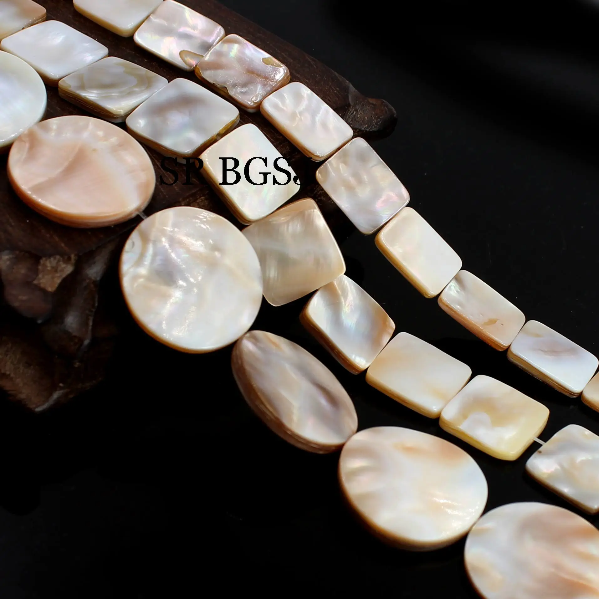 

Free Shipping Square Coin Rectangle Pink Sea Natural Shell Shape DIY Jewelry Wholesale Beads Strand 15"