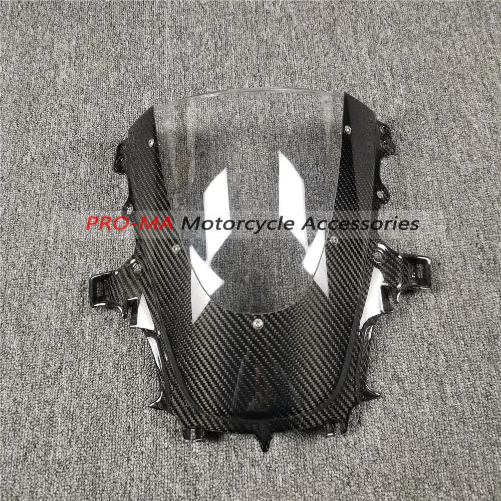 

Motorcycle Front Fairing Windshield in Full Carbon Fiber for Yamaha YZF R1 2020 2021 Twill Glossy Weave