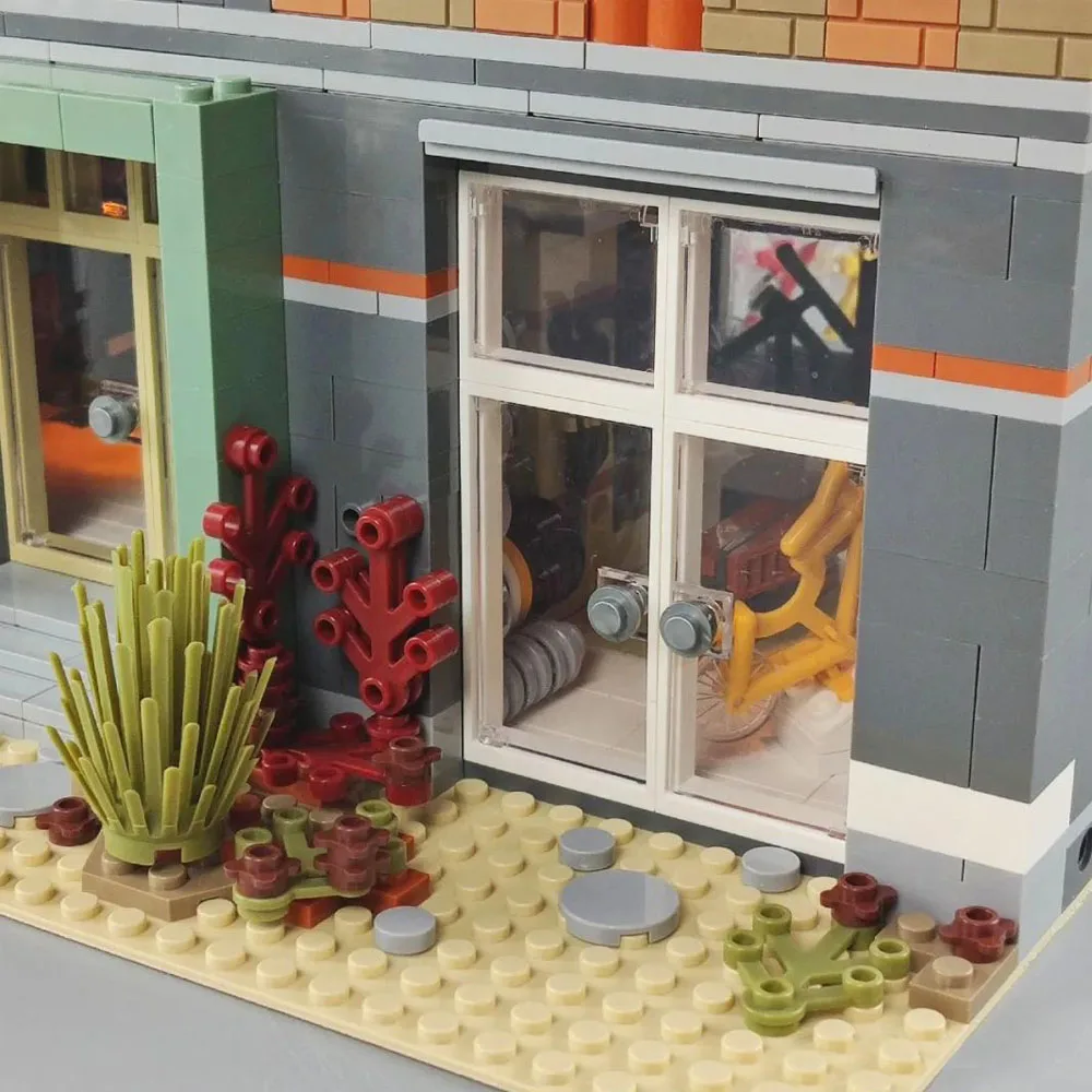 

Creator Expert Bricks City Streetviews Model Bricks 3668Pcs Bike Shop Modular Bricks Toy Bricks Creative Cities Model Bricks