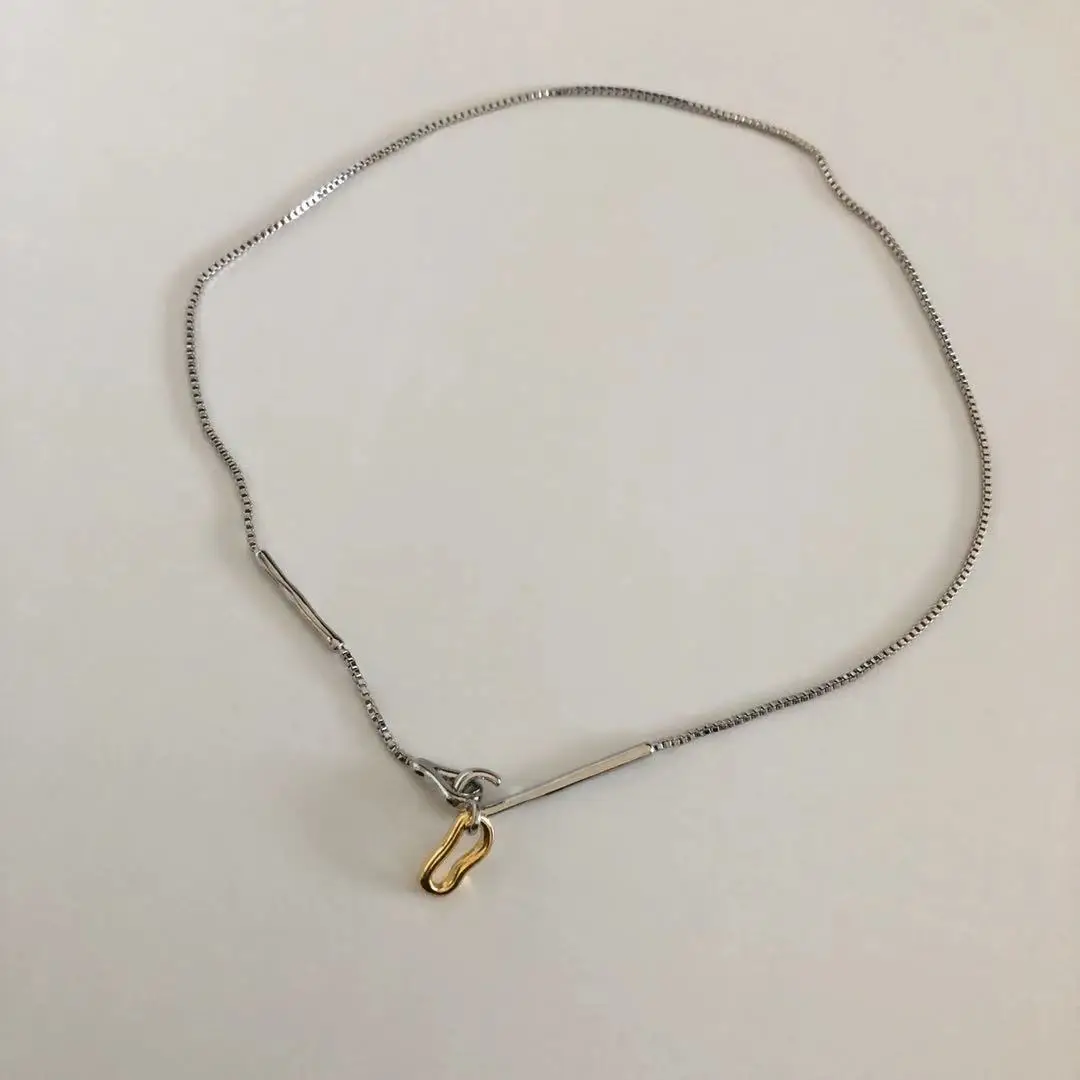 

2019 simple necklace French small crowd design elegant fashion creative choker collarbone female collares chain naszyjnik colar
