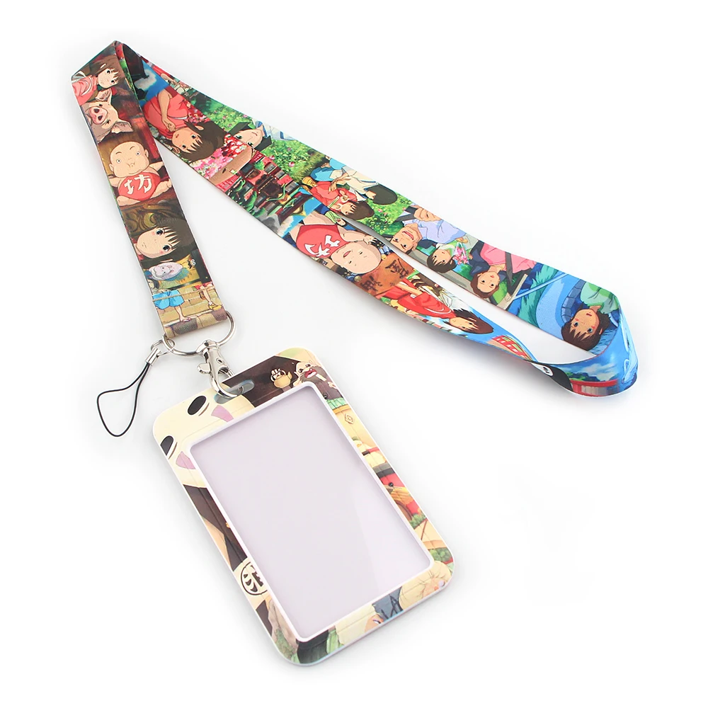 

JF312 Anime Lanyard Card ID Badge Holder Keychain Pass Gym Mobile Key Holder Key Rings Children for Gifts