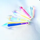 Топ 50 шт 55 мм AB Цвет u-сосулька капли хрустальная люстра осветительные детали (Бесплатные Кольца) свадебные аксессуары украшение для торта