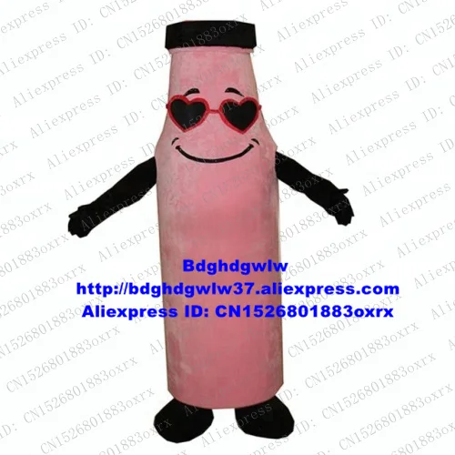 Розовая бутылка вина Бутылка пива талисман костюм персонаж мультфильма компания