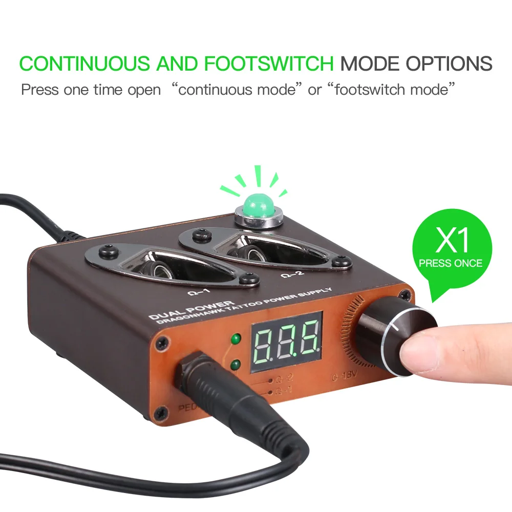 Новый дизайн мини блок питания для тату Dragonhawk двойной шнур машинки|Блок