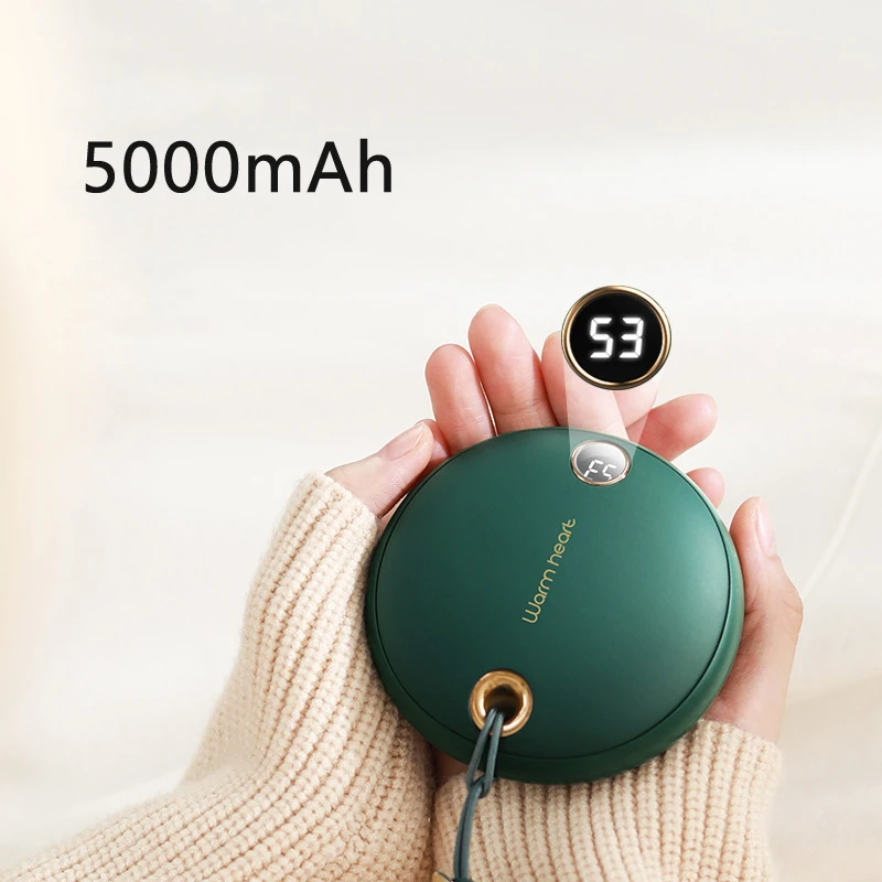 

Hand Warmer Heater Poverbank 5000mAh Powerbank Portable Charger for Samsung iPhone 11 X Xiaomi Power bank with Digital Display