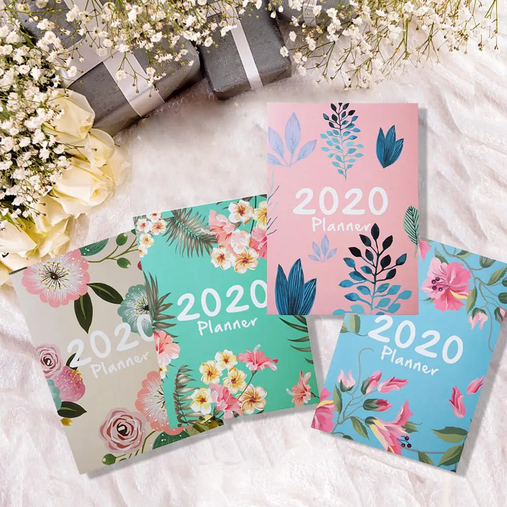 Планер А4 2020 ежемесячный планер ноутбук с красивым цветочным узором