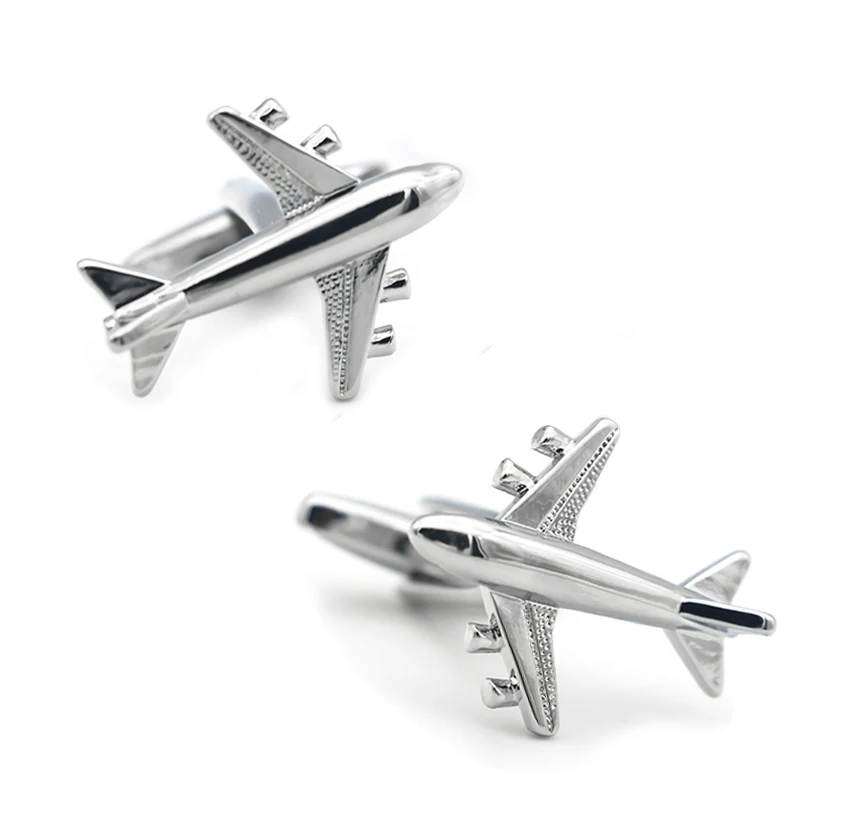 Aircraft Cuff Links Silver