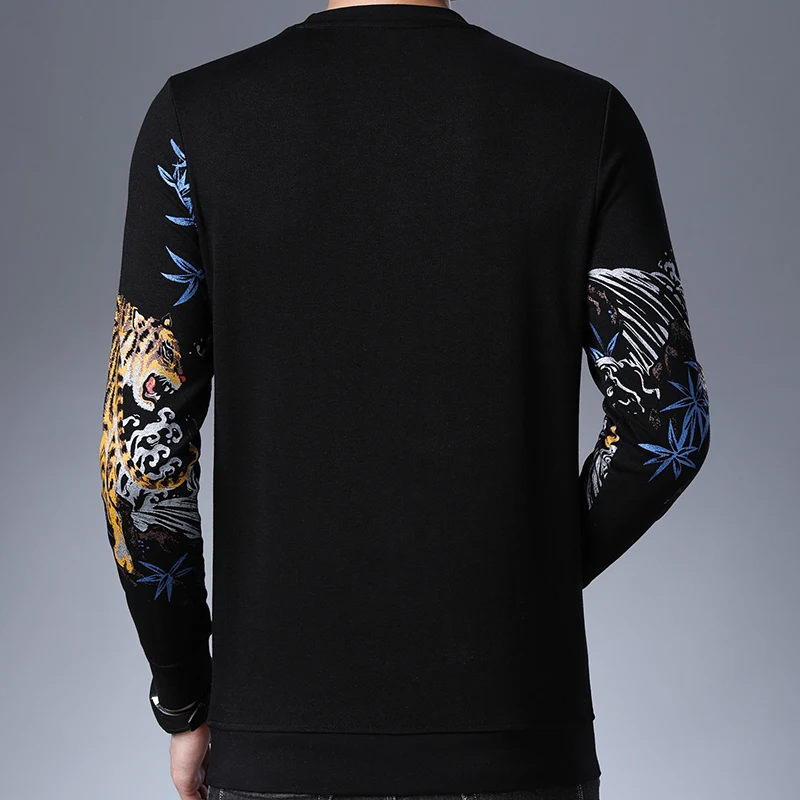 GAAJ men sweatshirt brand mens hoodies streetwear screen print tiger hip hop autumn male hoodie clothes fashion sweatshirts | Мужская