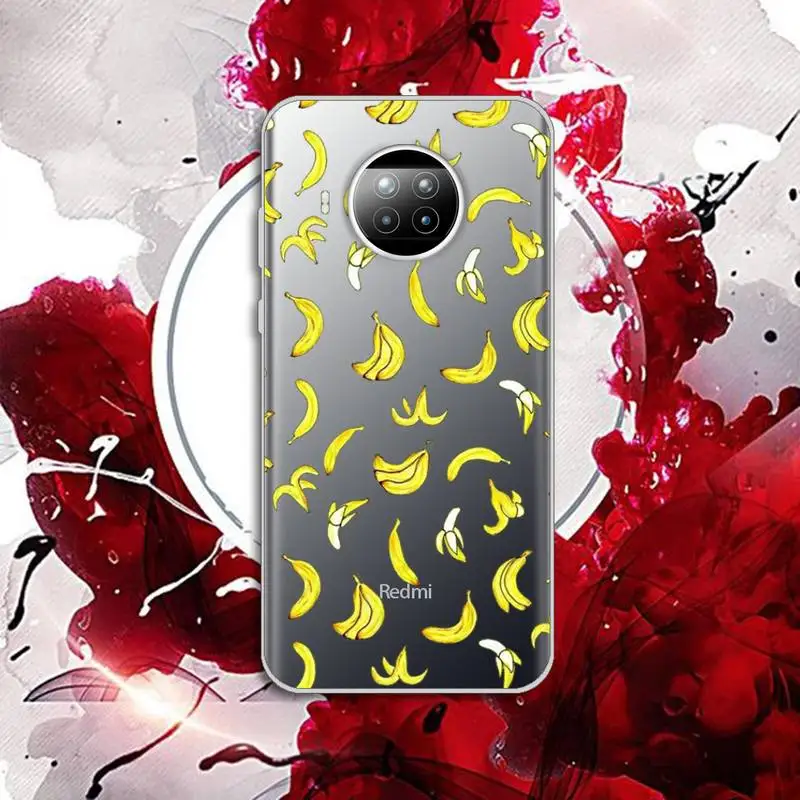 

Yellow banana fruit Phone Case Transparent for Xiaomi Redmi note 10 t 8 9 pro lite 11