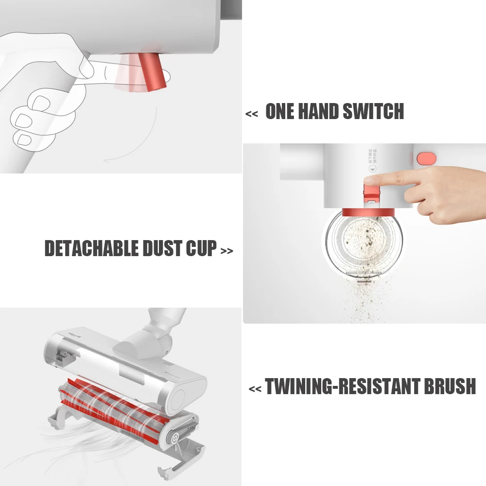 Ручной беспроводной пылесос глобальная версия Deerma VC25 бытовой санитарный