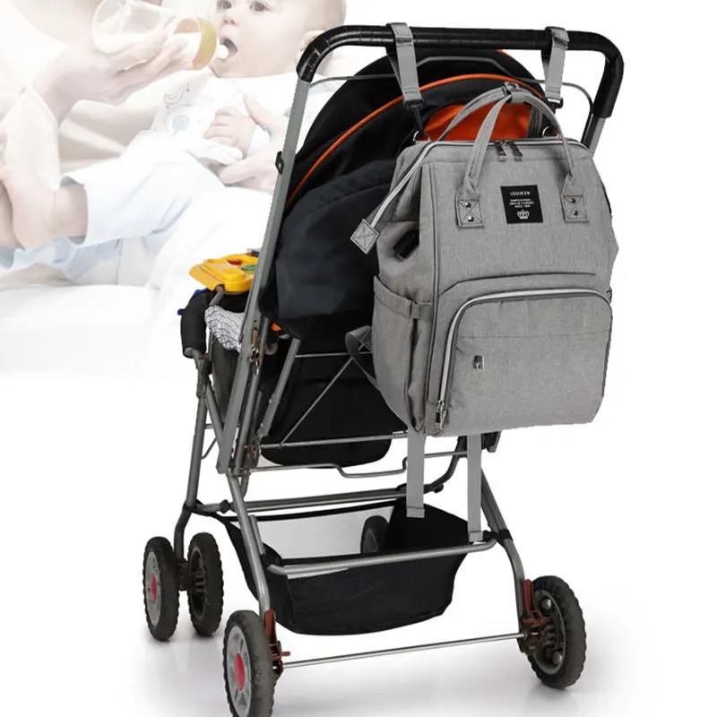 Улучшенная сумка для подгузников с USB портом Детская на крючок детской коляски
