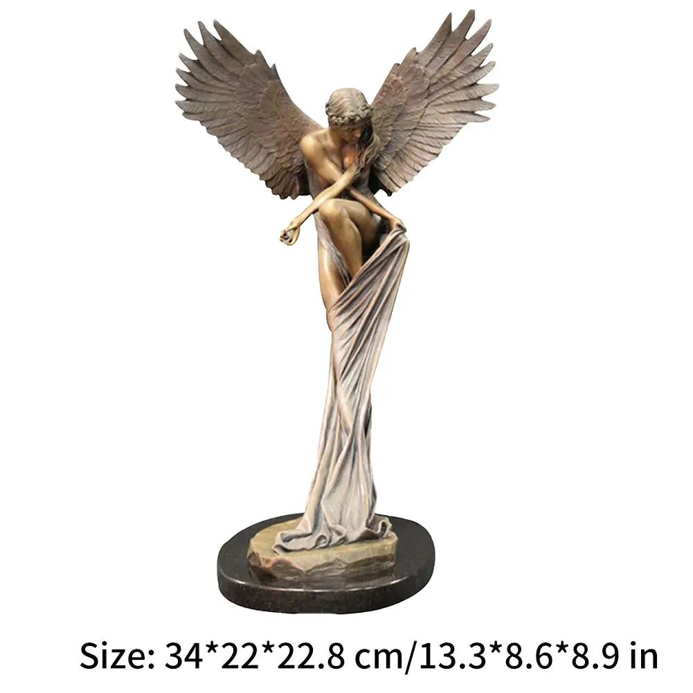 

Angel Statue Vintage Abstract Goddess Statues Resin Wall Decoration 3D For Living Room BedroomAngel Garden Statue Angel Wings