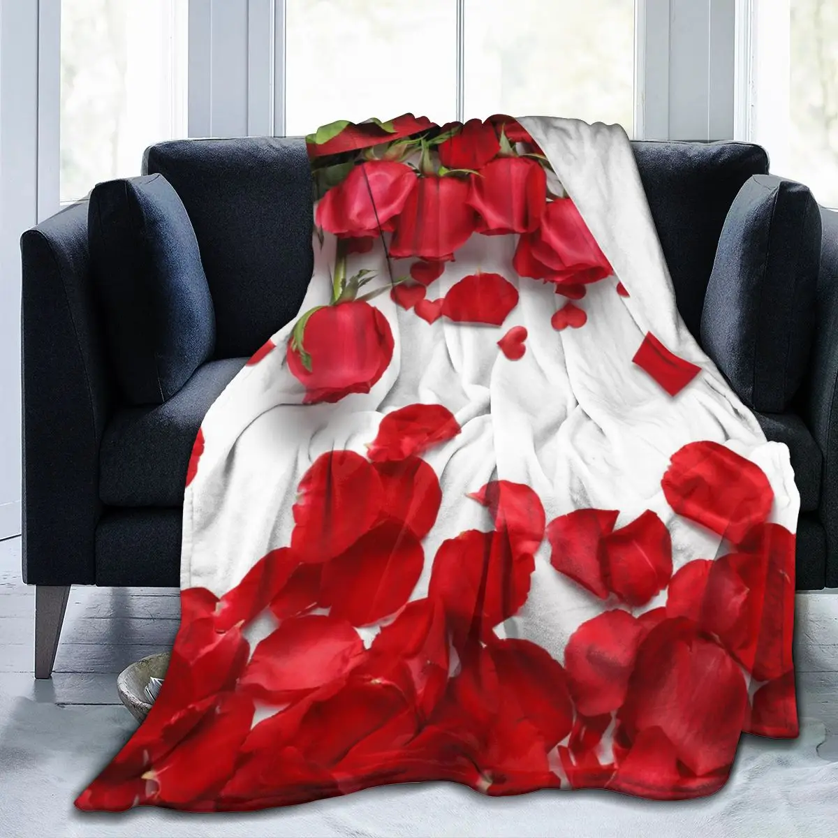 

Cute 3D PrintingFlowers Flannel Blanket Sheet Bedding Soft Blanket Bed Cover Home Textile Decoration Blanket