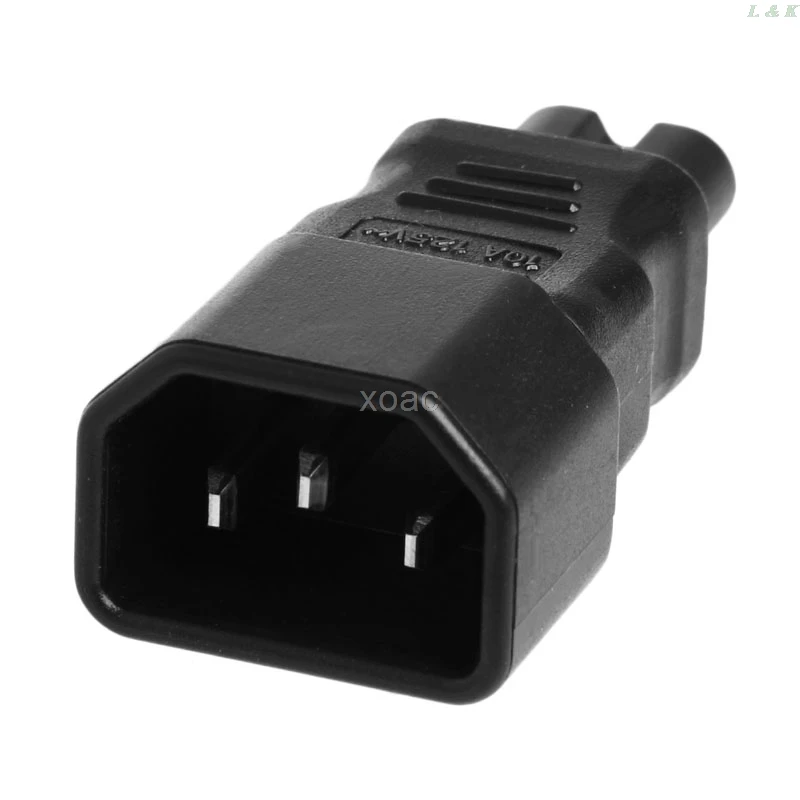 IEC 320 чайник 3 контактный C14 штекер к C7 гнездовой адаптер конвертер питания