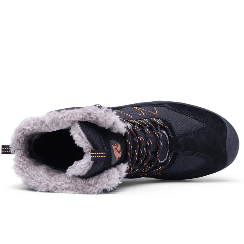 UEXIA очень теплые мужские ботинки на платформе зимние для мужчин толстая плюшевая