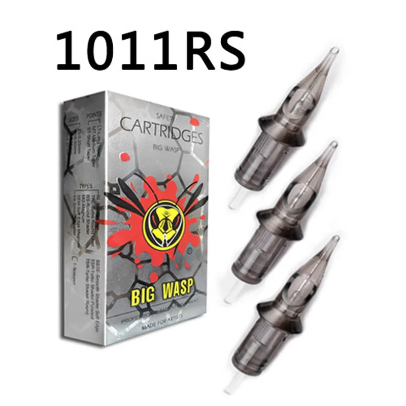 

BIGWASP 1011RS Tattoo Needle Cartridges #10 Evolved (0.30mm) Round Shader (11RS) for Cartridge Tattoo Machines & Grips 20Pcs