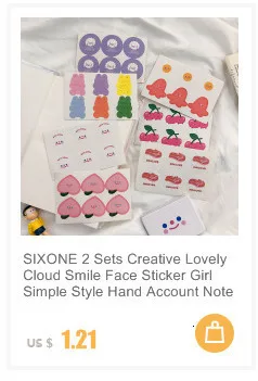 SIXONE 1 шт Ins креативные милые мини-наклейки выражение улыбающегося лица пакет телефон стикер s руководство Материал декоративная наклейка
