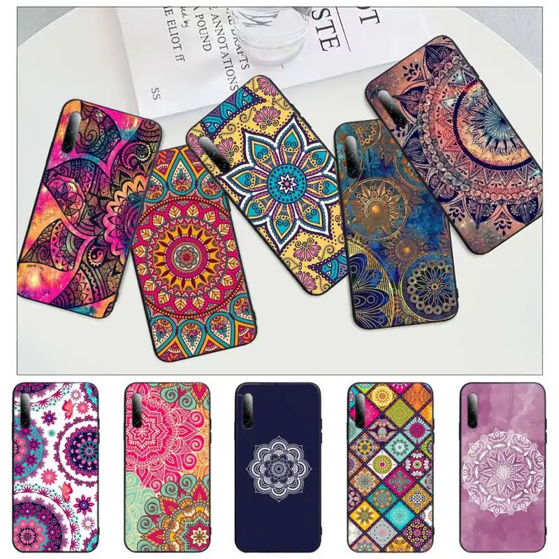 

Blue totem mandala flower Phone Case For iphone 12 11 13 7 8 6 s plus x xs xr pro max mini shell
